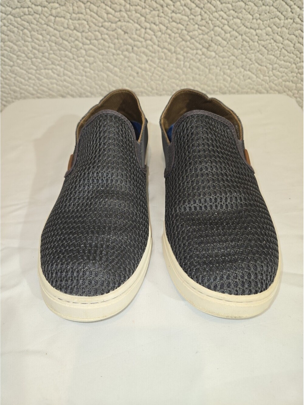 olukai womens 8W Pehuea (Not Original Insoles) Grey Breathable Slip On Sneakers